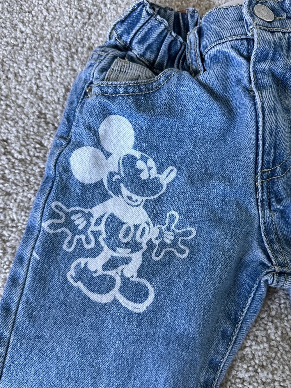 Zara Kids Two-Piece Mickey Mouse Denim Set
